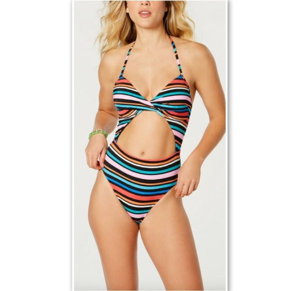 NWT Sundazed Twist 1pc Cutout Corset Swimsuit 32B - Picture 2 of 6